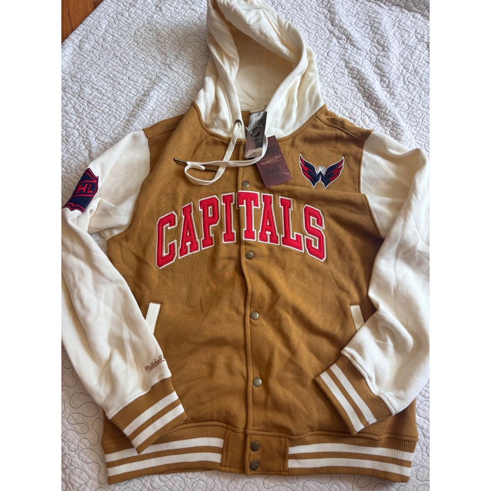 Mitchell & Ness Washington Capitals Dusted Collection Fleece Hoodie Mens Medium